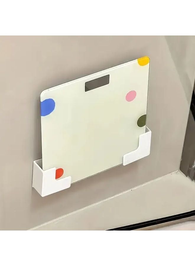 2pcs Black Wall Mounted Adhesive Shelf Hooks For Scale Cutting Board Game Console - Image 3