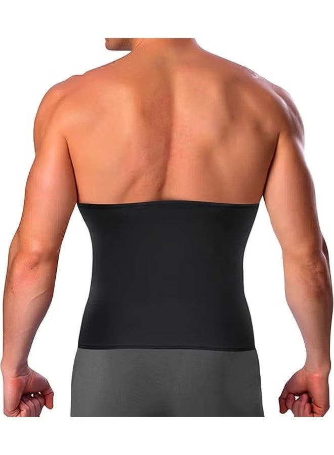 Waist Trimmer for Men Weight Loss, Stomach Trainer Sweat Workout Shaper,Neoprene-Free Slimming Sauna Belt (L-XL, Black) - Image 5