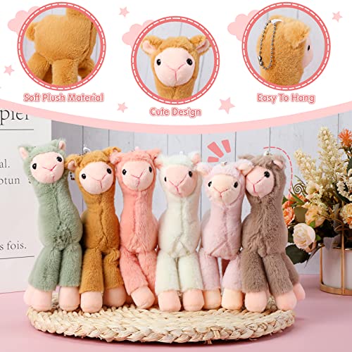 Aoriher 12 Pcs Mini Llama Stuffed Animals 7.87 Inch Alpaca Plush Dolls Cute Keychain Plush Llama Party Favors for Boys and Girls Birthday Party Supplies Baby Shower Bag Fillers Gift - Image 4