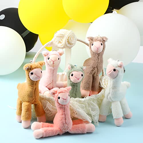 Aoriher 12 Pcs Mini Llama Stuffed Animals 7.87 Inch Alpaca Plush Dolls Cute Keychain Plush Llama Party Favors for Boys and Girls Birthday Party Supplies Baby Shower Bag Fillers Gift - Image 3