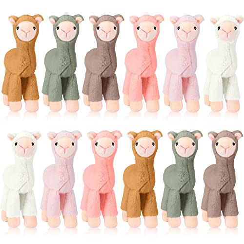 Aoriher 12 Pcs Mini Llama Stuffed Animals 7.87 Inch Alpaca Plush Dolls Cute Keychain Plush Llama Party Favors for Boys and Girls Birthday Party Supplies Baby Shower Bag Fillers Gift - Image 1