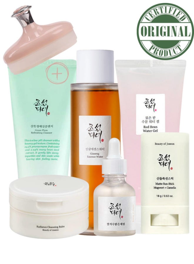 Beauty of Joseon Complete Harmony Collection For Vibrant Skin Cleansing Balm Cleansing Foam Essence Water Glow Deep Serum Red Bean Water Gel Sunscreen Matte Sun Stick 420grams - Image 2