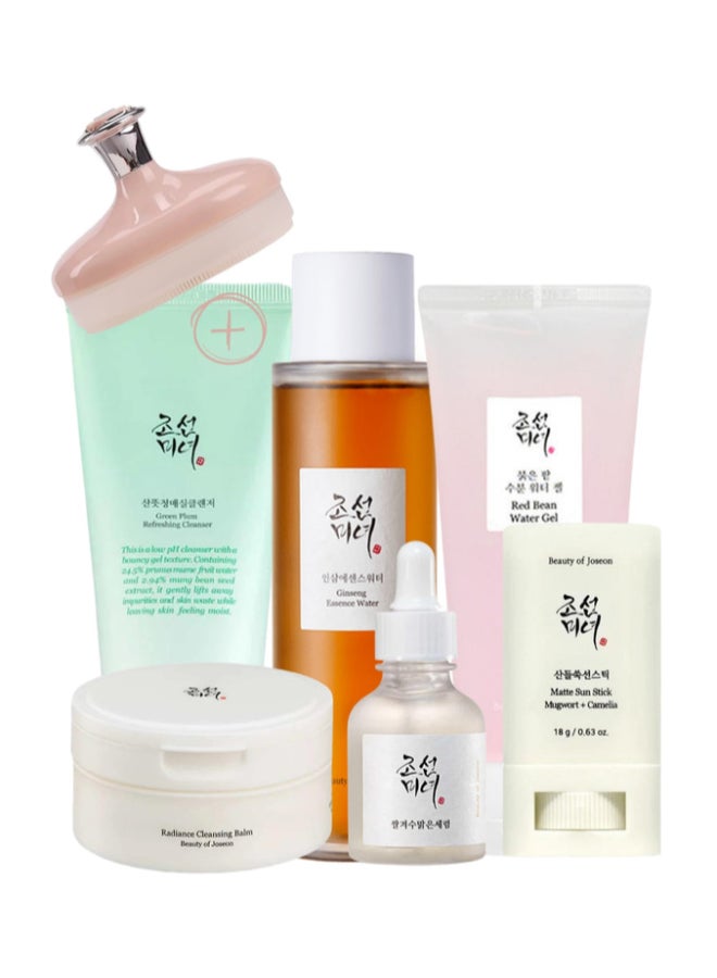 Beauty of Joseon Complete Harmony Collection For Vibrant Skin Cleansing Balm Cleansing Foam Essence Water Glow Deep Serum Red Bean Water Gel Sunscreen Matte Sun Stick 420grams - Image 1