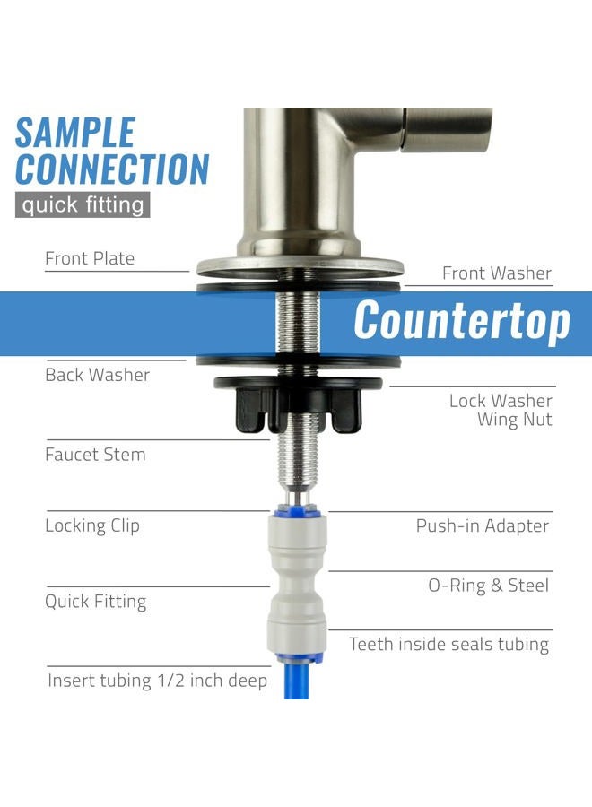iSpring GA1-AB Heavy Duty Contemporary Style High Spout Kitchen Bar Sink Non-Air Gap Drinking Water Faucet in Antique Brass - Image 5