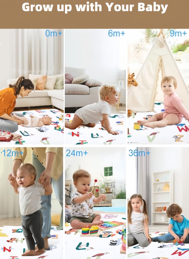 أوبتيكو سجادة لعب للأطفال من Math Kids، سجادة للأطفال من Math and Animals، مقاس 120×160 سم، سجادة لعب تعليمية للأطفال، سجادة غير قابلة للانزلاق، سجادة تعليمية للأطفال، سجادة منطقة، سجادة منطقة لعب للأطفال الصغار، لغرفة المعيشة، غرفة اللعب، ديكور الحمام - Image 4