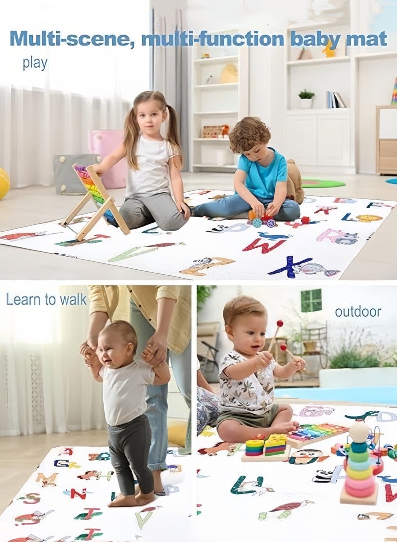 أوبتيكو سجادة لعب للأطفال من Math Kids، سجادة للأطفال من Math and Animals، مقاس 120×160 سم، سجادة لعب تعليمية للأطفال، سجادة غير قابلة للانزلاق، سجادة تعليمية للأطفال، سجادة منطقة، سجادة منطقة لعب للأطفال الصغار، لغرفة المعيشة، غرفة اللعب، ديكور الحمام - Image 2