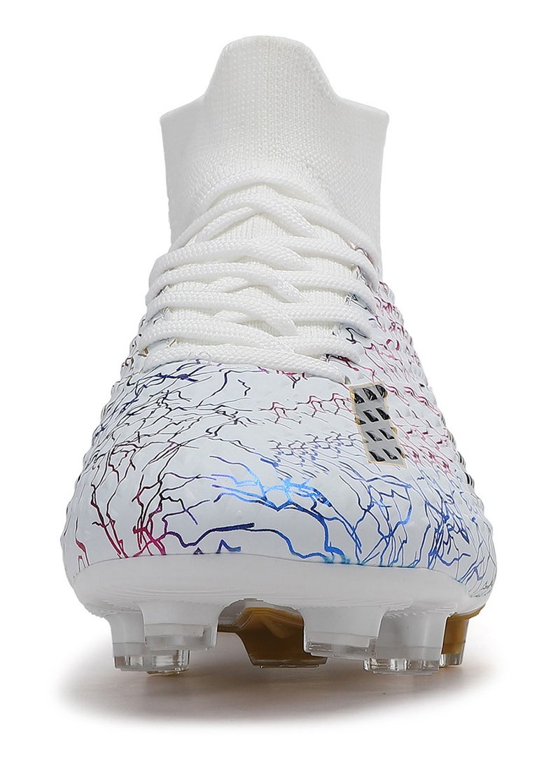 SKY WING Men and Women Soccer Shoes Adults FG Sole Soccer Cleats Elastic High-collar Knit Design Lightweight Training Football Shoes - Image 3