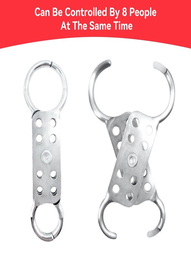 BULANGDI Lockout Tagout Hasp 10 Pack 8 Hole Design Fireproof Flower Safety Double Head Aluminum Buckle Lock - Image 3