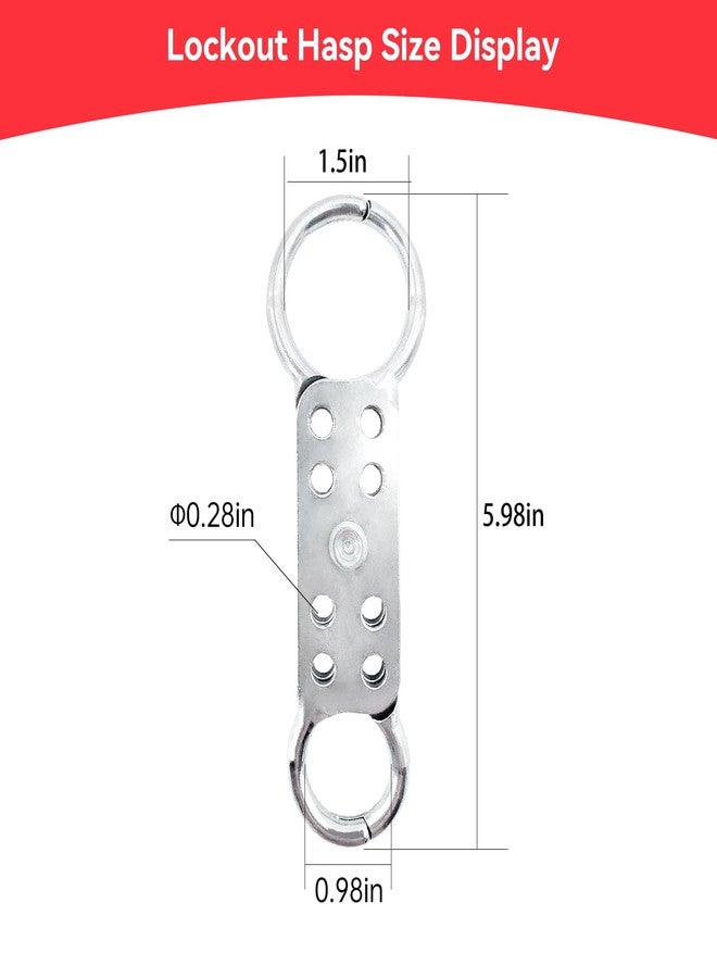 BULANGDI Lockout Tagout Hasp 10 Pack 8 Hole Design Fireproof Flower Safety Double Head Aluminum Buckle Lock - Image 2