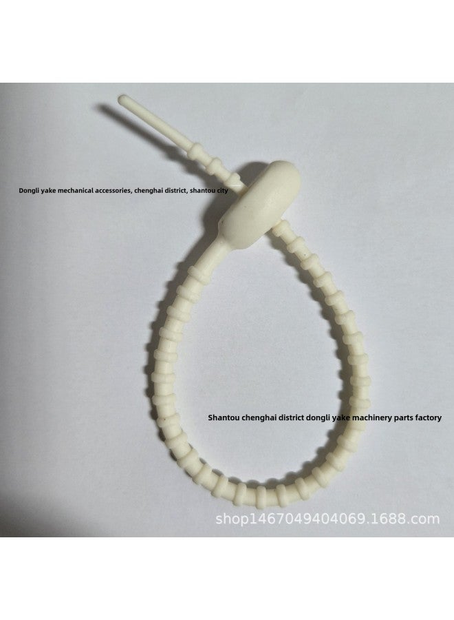 Loquat 15cm Tadpole Silicone Cable Tie Strap Storage DIY Accessories Data Cable Bracelet Jewelry Non-woven Lanyard-Color:Off-white 150mm - Image 1