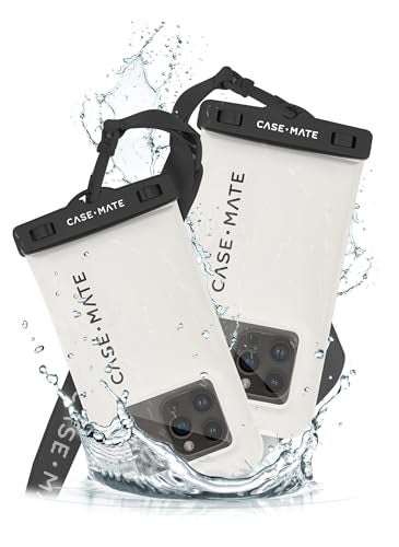 Case-Mate 2 Pack IP68 Waterproof Phone Pouch - Floating Waterproof Phone Case w/Crossbody Lanyard - Beach Cruise Ship Travel Essentials - Compatible w/All Devices, Touchscreen Friendly - Sand Dollar - Image 1