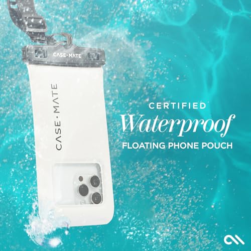 Case-Mate 2 Pack IP68 Waterproof Phone Pouch - Floating Waterproof Phone Case w/Crossbody Lanyard - Beach Cruise Ship Travel Essentials - Compatible w/All Devices, Touchscreen Friendly - Sand Dollar - Image 4
