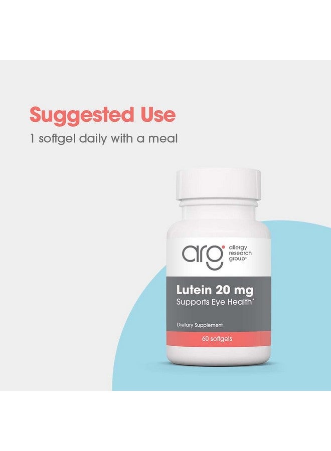 اليرجي ريسيرتش جروب مجموعة أبحاث الحساسية - مكمل لوتين - فيتامينات العين، 20 مجم لوتين وزياكسانثين للعين، صحة العين، العناية بالبصر، كبسولات هلامية - 60 كبسولة - Image 4