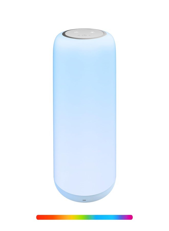 ZUZUKID Night Light for Kids, Portable Baby Night Light, 5 ColorTemperatures & Stepless Dimming, 8 RGB Colors, RechargeableNursery Night Light, Sleep Aid, Touch Lamp with 2 Timers, Blue - Image 1