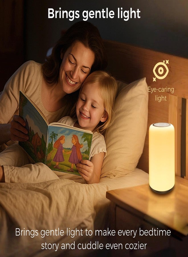 ZUZUKID Night Light for Kids, Portable Baby Night Light, 5 ColorTemperatures & Stepless Dimming, 8 RGB Colors, RechargeableNursery Night Light, Sleep Aid, Touch Lamp with 2 Timers, Blue - Image 3