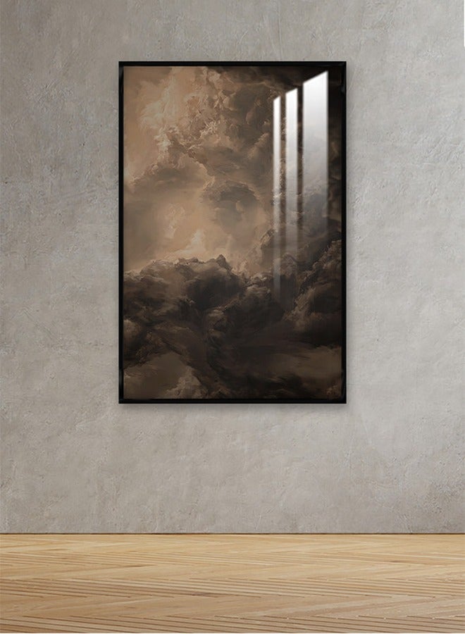 Marktna Decorative Wall Art Painting 120X80Cm With An Abstract Design Brown Frame And A Transparent Acrylic Layer 0.5Kg - Image 1