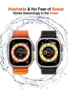 BORTONY 4 Pack Alpine Loop Compatible with Apple Watch Ultra Band 49mm Men Women Adjustable Sport Elastic Nylon Strap for iWatch Series Ultra/SE/8/7/6/5/4/3/2/1  - Image 5