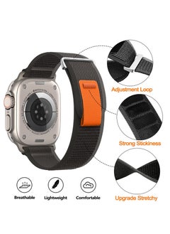 BORTONY 4 Pack Alpine Loop Compatible with Apple Watch Ultra Band 49mm Men Women Adjustable Sport Elastic Nylon Strap for iWatch Series Ultra/SE/8/7/6/5/4/3/2/1  - Image 3