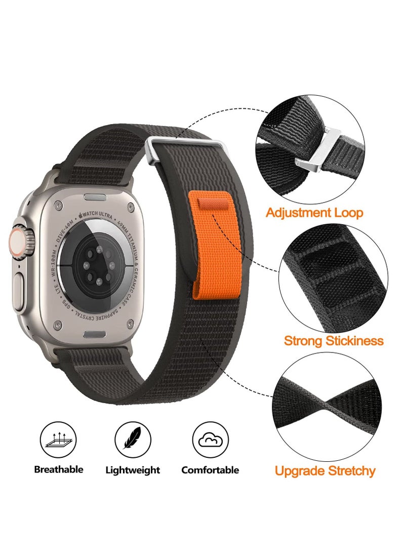 BORTONY 4 Pack Alpine Loop Compatible with Apple Watch Ultra Band 49mm Men Women Adjustable Sport Elastic Nylon Strap for iWatch Series Ultra/SE/8/7/6/5/4/3/2/1  - Image 3