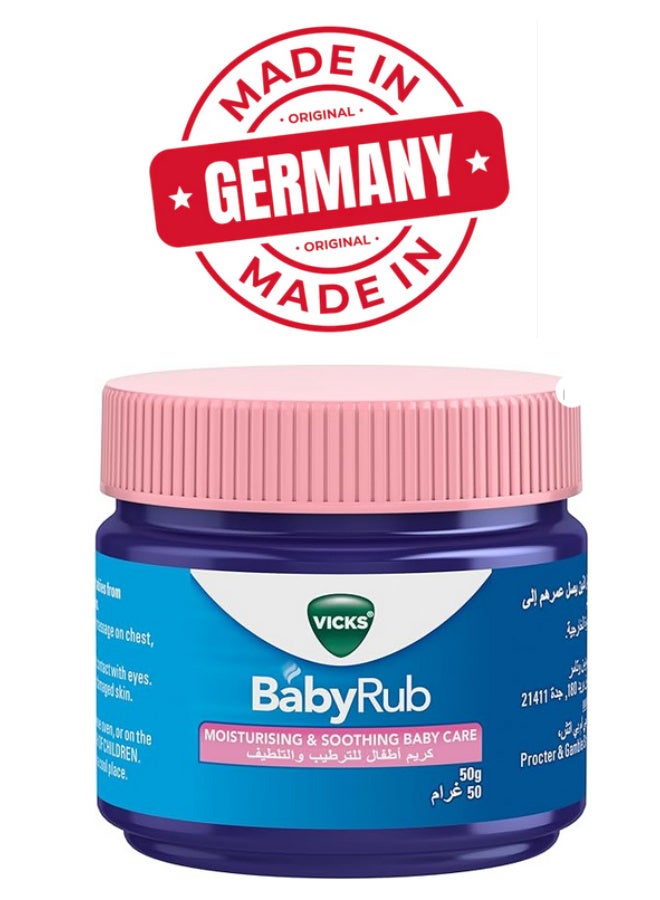 Vicks VapoRub Vicks Original Germany Made - Baby Rub Balm - Soothing Ointment - 50g - Image 1