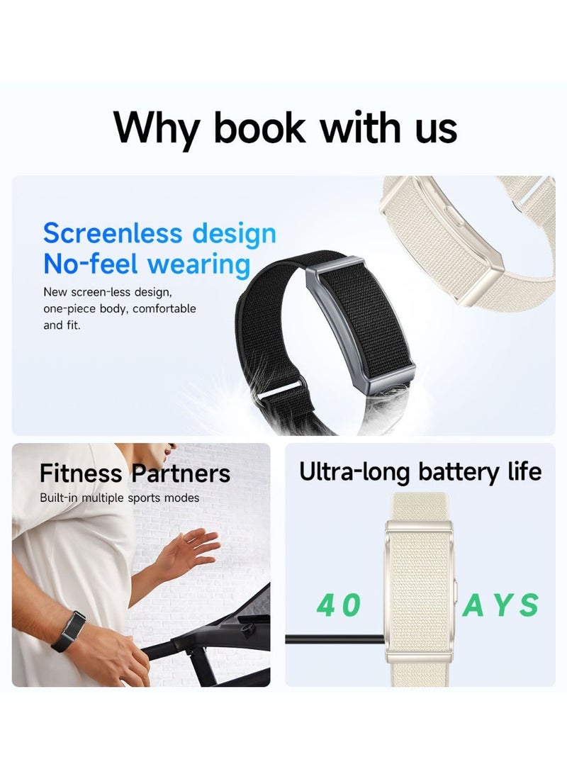 LIGE Stylish and Durable Smart Bracelet for Men Screenless Fitness Tracker Smart Wristband,24 Hour Health Tracking,Light and Slim,IP68 Waterproof,Two Black Replaceable Straps for Outdoor - Image 4