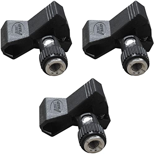AUDIO 2000'S Audio 2000s AMC4171 Universal Microphone Clip Holder with Adapter (3 Pack) - Image 2
