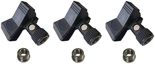 AUDIO 2000'S Audio 2000s AMC4171 Universal Microphone Clip Holder with Adapter (3 Pack) - Image 1