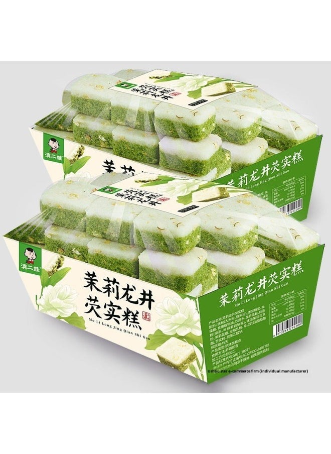 Generic - Jasmine Longjing Euryale Cake Saccharin White Peach Oolong Tea Crisp Net Red Bazhen Cake Snacks Breakfast Snacks-Specifications: Floral And Fruity Tea Fragrance-Color:3 Boxes Of 30 Packs - Image 1