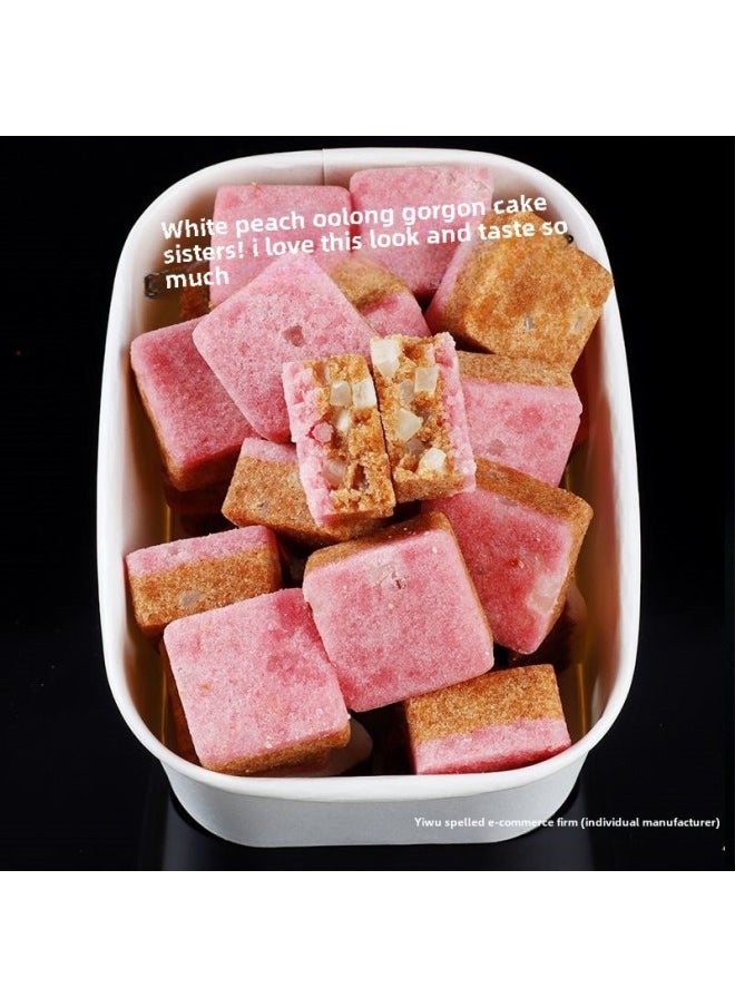 Generic - Jasmine Longjing Euryale Cake Saccharin White Peach Oolong Tea Crisp Net Red Bazhen Cake Snacks Breakfast Snacks-Specifications: Floral And Fruity Tea Fragrance-Color:3 Boxes Of 30 Packs - Image 1