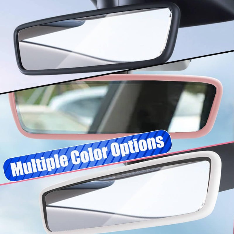 Yeapop 2Pcs Silicone Protector Frames of Screen and Rear View Mirror for Tesla Model 3 2017-2023 and Model Y 2019-Feb.2025. (White) - Image 5