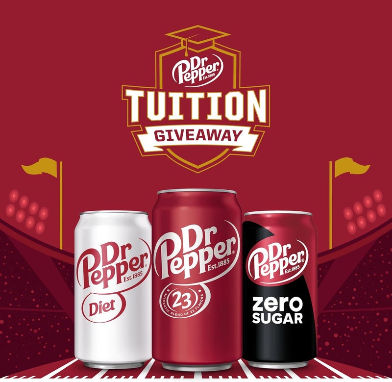Dr Pepper Cherry Zero Sugar Soda, 12 fl oz Cans, 12 Pack - Image 3