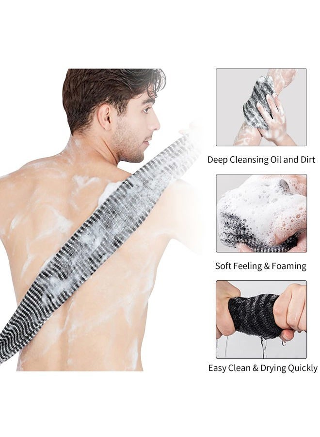 Yiclick 2 Pack Exfoliating Washcloth Towel - Body Scrubber Exfoliator, Loofah Sponge, Korean & Japanse & African Net Sponge Rag - Back Scrubber Washer for Use in Shower Bath - Image 2