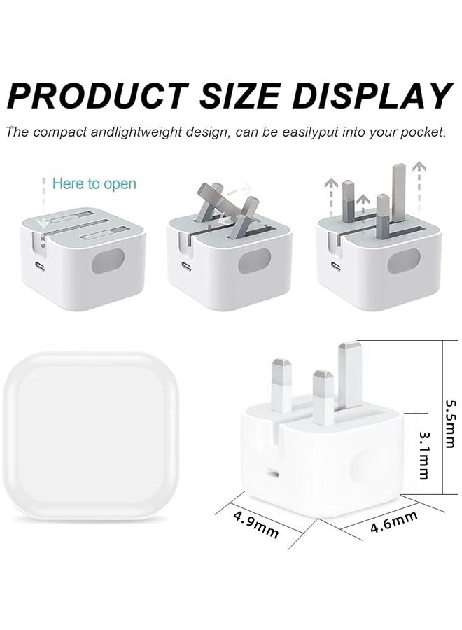 An 20W USB-C Power Adapter, Super-Fast Charging Adapter, Universal Travel Adapter, for iPhone/iPad/Tablet, Samsung, Huawei More  - Image 2