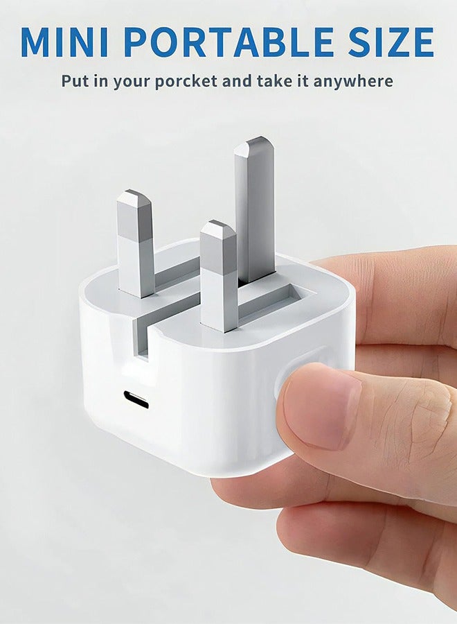 An 20W USB-C Power Adapter, Super-Fast Charging Adapter, Universal Travel Adapter, for iPhone/iPad/Tablet, Samsung, Huawei More  - Image 3