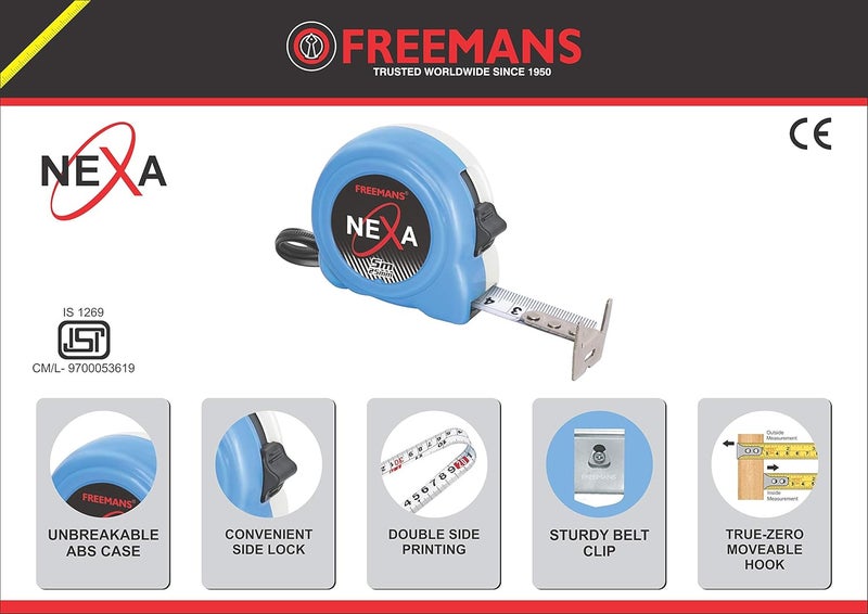 FREEMANS NEXA 5m 19mm NEXA 75m 25mm Measuring Tapes - Image 2