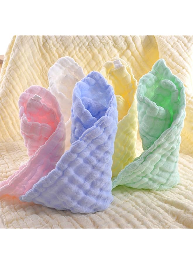 SKY-TOUCH 5Pcs Muslin Baby Washcloths And Towels Natural Organic Cotton Baby Washcloths Soft Newborn Baby Towel And Muslin Washcloth For Sensitive Skin - Image 2