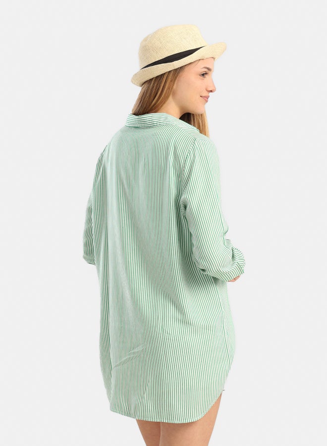 Carina Classic Striped Poplin Shirt - Image 2