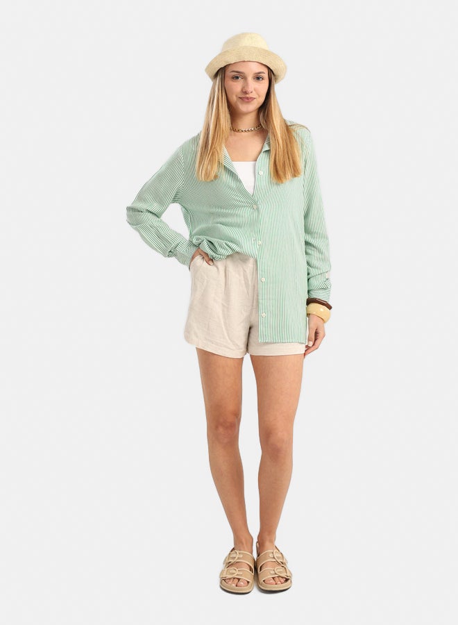 Carina Classic Striped Poplin Shirt - Image 4