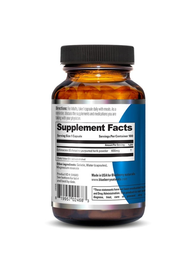 blueberry NATURALS Echinacea 400 Mg Capsules 100'S - Image 2