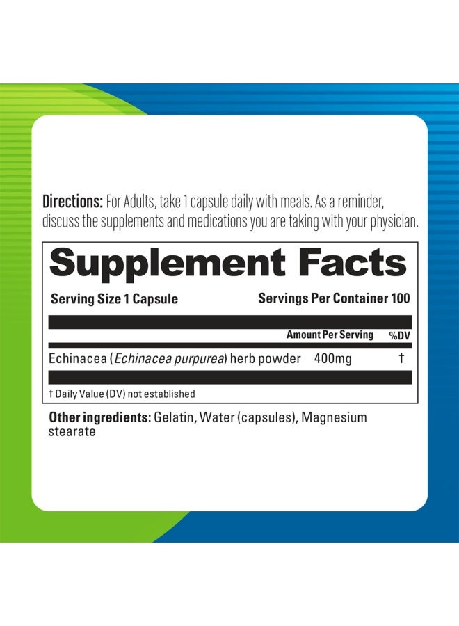 blueberry NATURALS Echinacea 400 Mg Capsules 100'S - Image 4