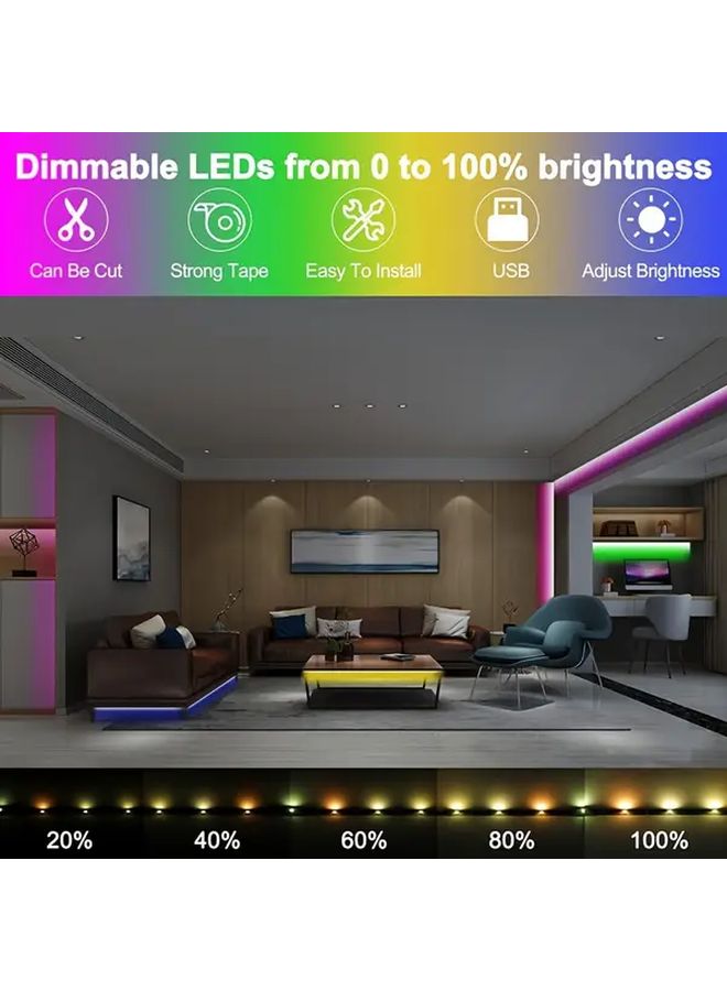 118.1inch Multifunctional Indoor Outdoor LED Light Strip RGB Remote Control - Image 5