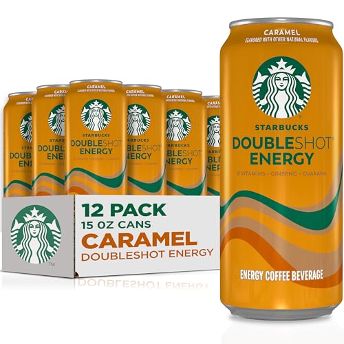 Starbucks Doubleshot Energy Drink Coffee Beverage Caramel Iced Coffee 15 fl oz Cans 12 Pack - Image 1