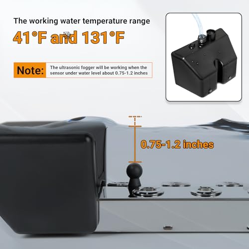Toriexon Upgrade Ultrasonic Fogger 10 Head, Ultrasonic Mist Maker with Float, 7000ml/H Mist Maker Fogger w/ 350W Waterproof Power Supply, Perfect for Pond, Greenhouse, Rockery, Halloween Decoration - Image 5