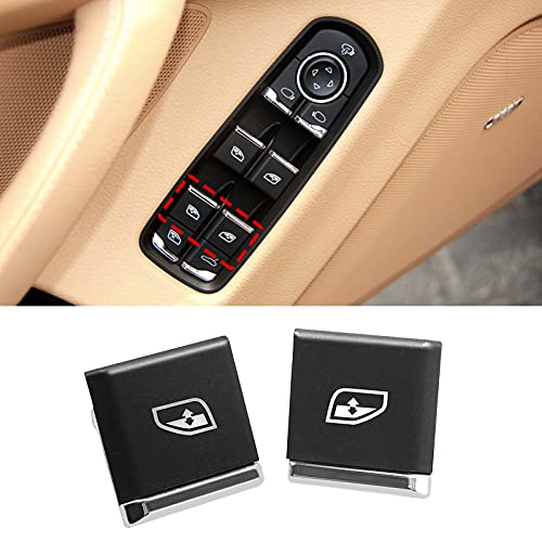 Jaronx 2PCS Driver Side Window Switch Buttons Compatible with Porsche Cayenne 2011-2018,Compatible with Panamera 2011-2016, Compatible with Macan 2015-2022, Power Window Switch Button Replacements - Image 1