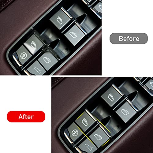 Jaronx 2PCS Driver Side Window Switch Buttons Compatible with Porsche Cayenne 2011-2018,Compatible with Panamera 2011-2016, Compatible with Macan 2015-2022, Power Window Switch Button Replacements - Image 4