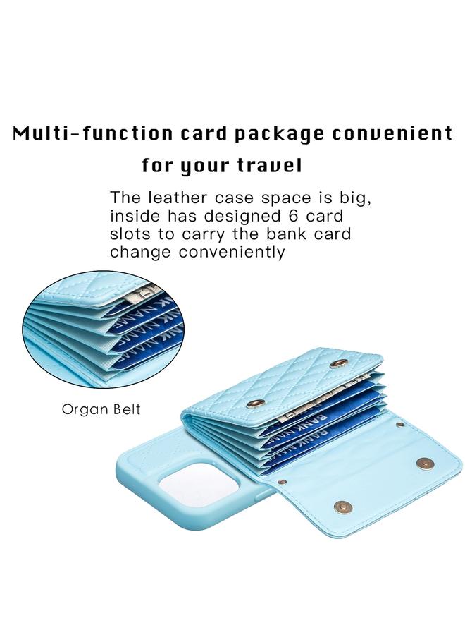 زبون جراب هاتف iPhone 13 Pro بمحفظة أفقية من الجلد على شكل معين - Image 4