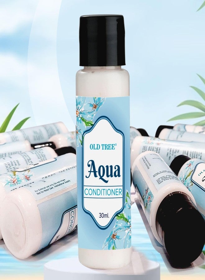 أولد تري مجموعة مستلزمات العناية بالشعر من أولد تري أكوا، 30 مل - (مجموعة من 100 قطعة) | مجموعة بحجم مناسب للسفر، الفنادق، بيوت الضيافة | مستلزمات وإكسسوارات فندقية للشعر الجاف والمتطاير - Image 1