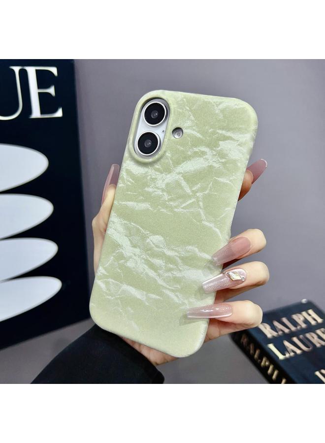 اس-توب جراب هاتف iPhone 16 مصنوع من الجلد المخملي والبولي كربونات بتغطية نصفية - Image 1