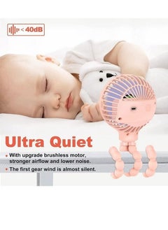 NIBEMINENT Cute Octopus Design Mini Handheld Stroller Fan  - Image 2