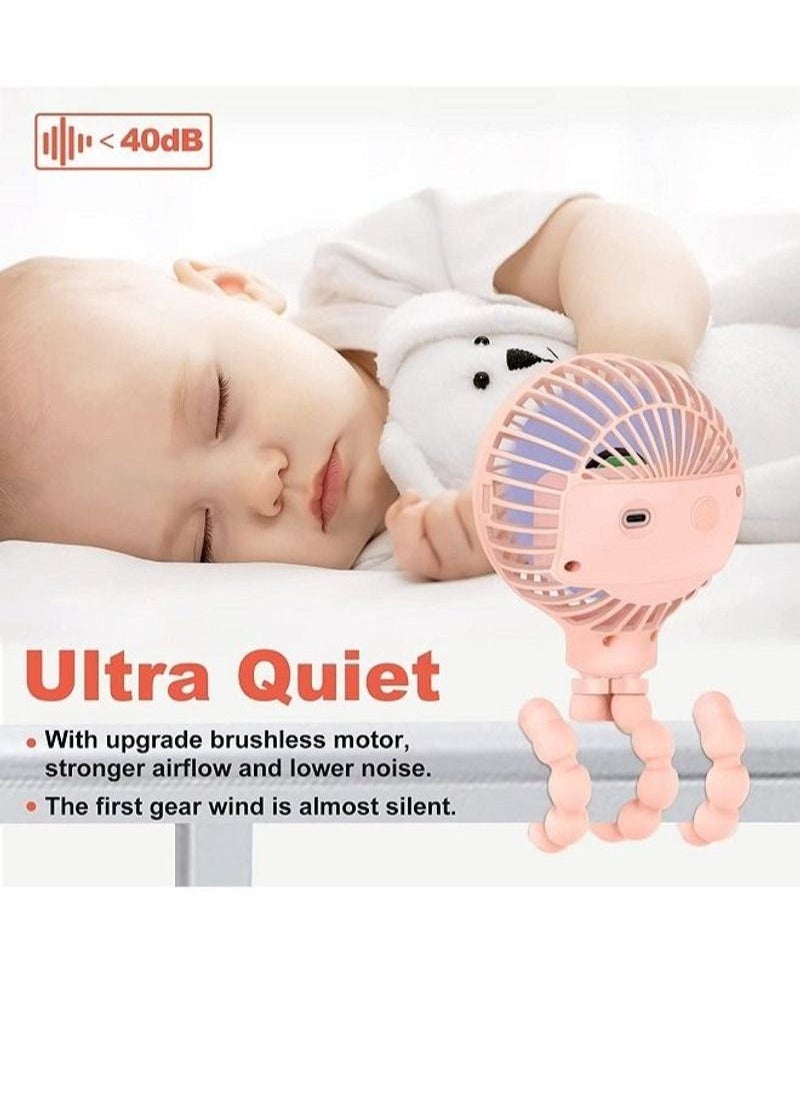 Cute Octopus Design Mini Handheld Stroller Fan
